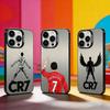 Football Cristiano Ronaldo Phone Case For iPhone 17,16,15,14,13,12,11 Plus,Pro Max,XS,Colored Silver Phone Case