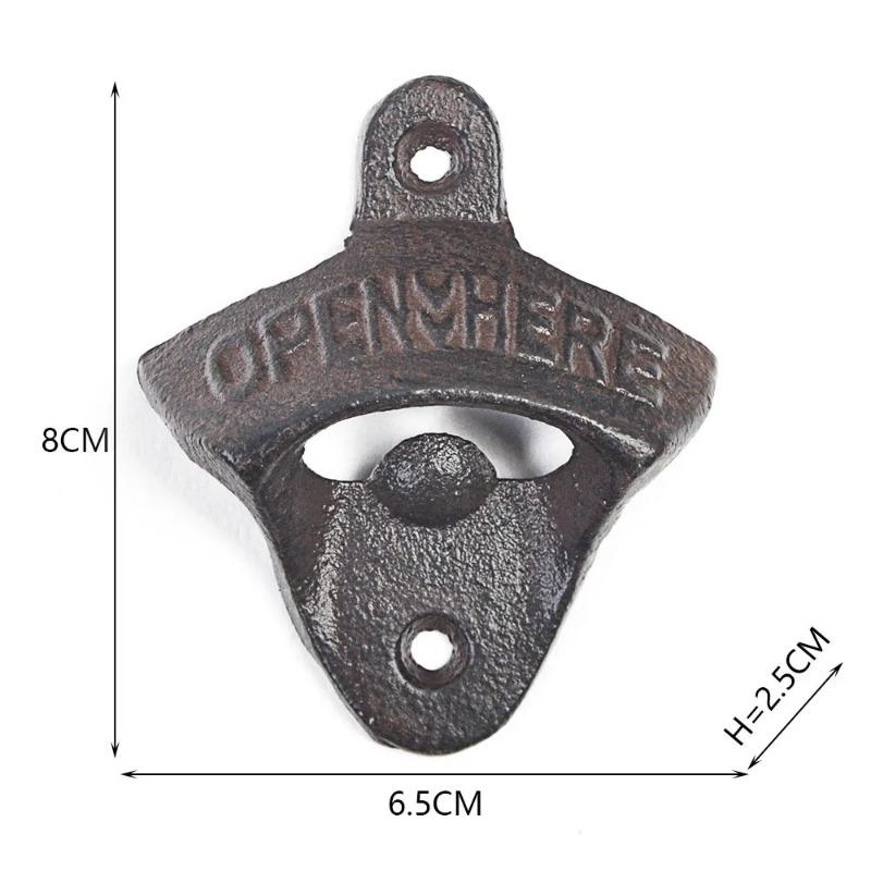 

Винтажный чугунный ретро настенный открывалка для бутылок пива, настенный подвесной бар, кухонный инструмент для питья