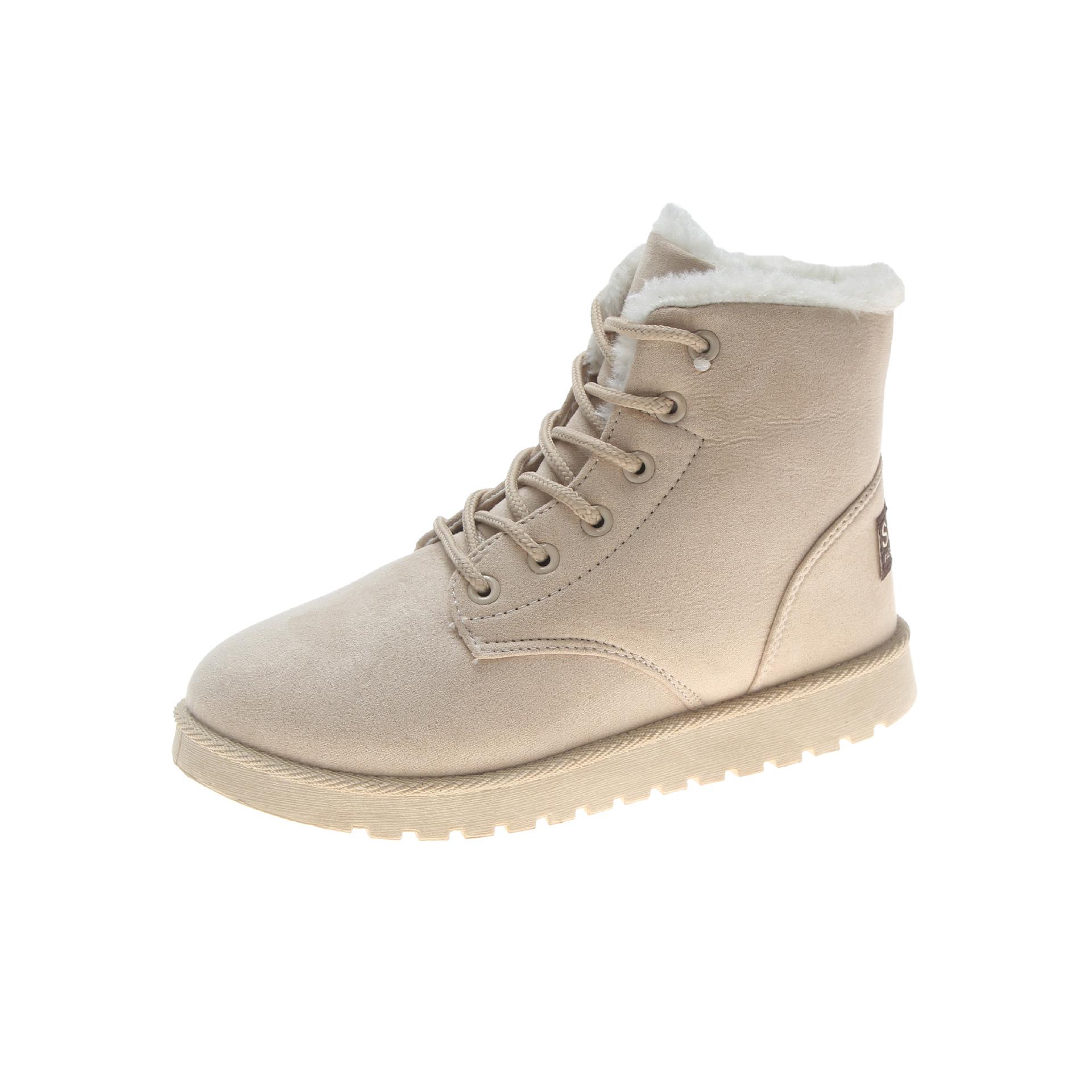 

Зимние студенческие сноубутсы женские короткие ботинки короткие термоботинки на шнуровке женская обувь плоский каблук мартин хлопковые ботинки 43 хаки