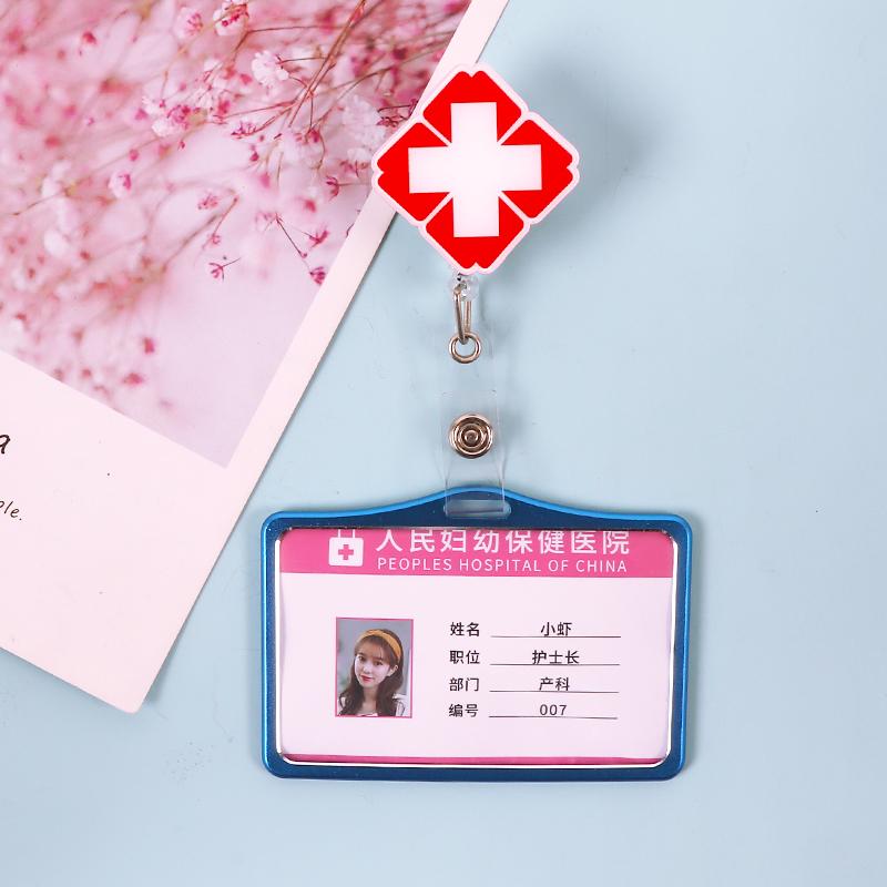 Cartoon Nurse Doctor Hospital Medical Keychains Retractable Brooch Badge Reel Clip ID IC Name Card Holders Gifts