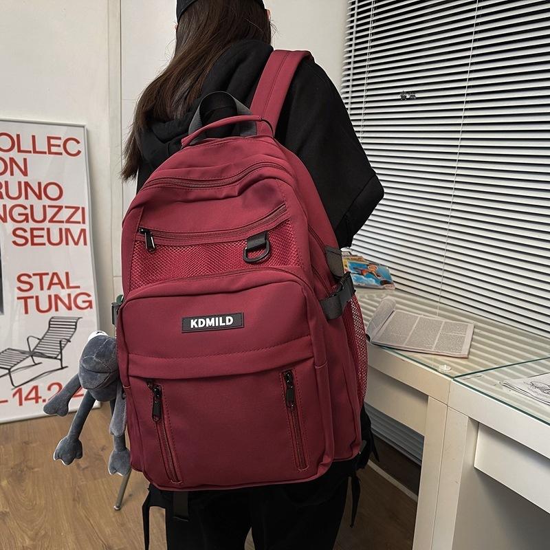 2025 New Schoolbag Male Korean Version Harajuku Female High School College Student Versatile Large-capacity Multi-layer Backpack Backpack