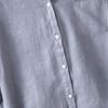 Camisa de Lino para Mujer de Corte Holgado con Cuello en V