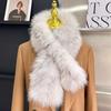 Real Fox Fur Woven Scarf Winter Thick And Warm Natural Fur Collar Scarfves Fashion Furry Fur Scarf Outdoor Keep Warm Fur Shawl