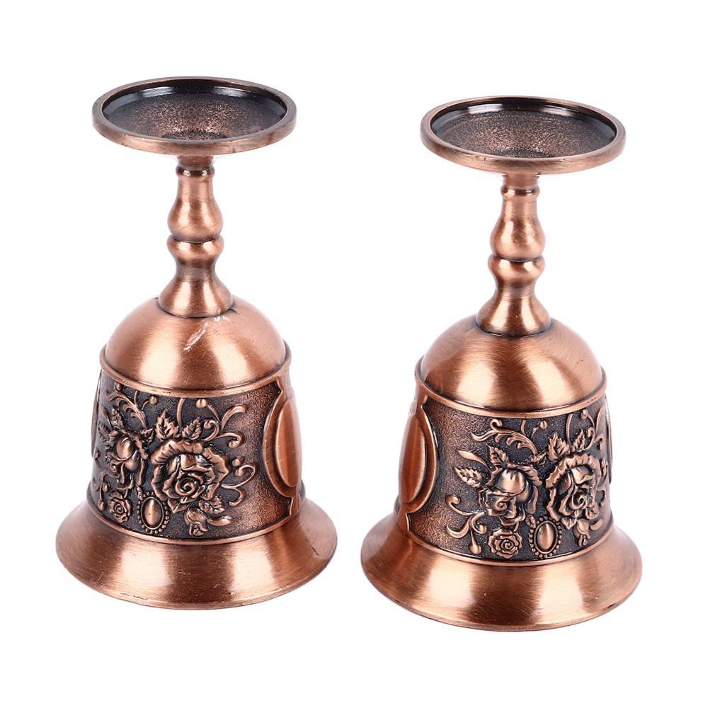 2pcs Brass Vintage Wine Glasses Red Bronze Retro Metal Chalices  Decorative Display