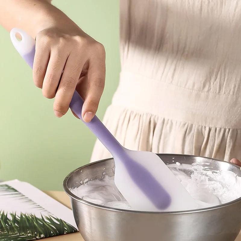 Translucent Silicone Cake Scraper Non-Stick Cake Cream Spatula Kitchen Cooking Pastry Scraper Mold Brush Tool Baking Accessorie