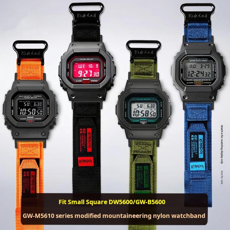 For Casio G-SHOCK DW5600 GW-M5610 GW-B5600 G-5600 GW5000 watchstrap Modified Outdoor Woven Nylon Canvas Watchband men‘s bracelet
