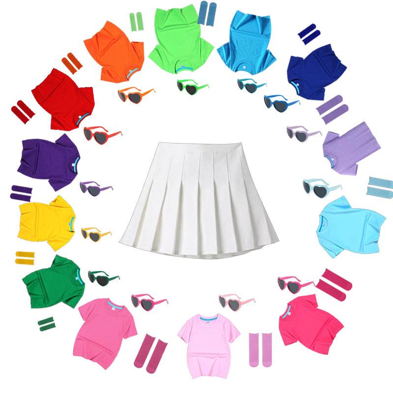 Tute colorate per la stagione della laurea dei bambini, abbigliamento da coro e da ballo