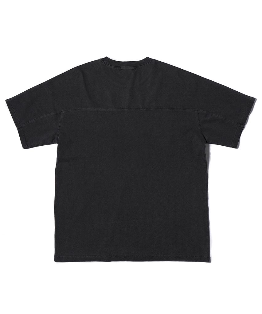 GAKKAI UNIONS Pigment Cutout Short Sleeve T-Shirt Charcoal