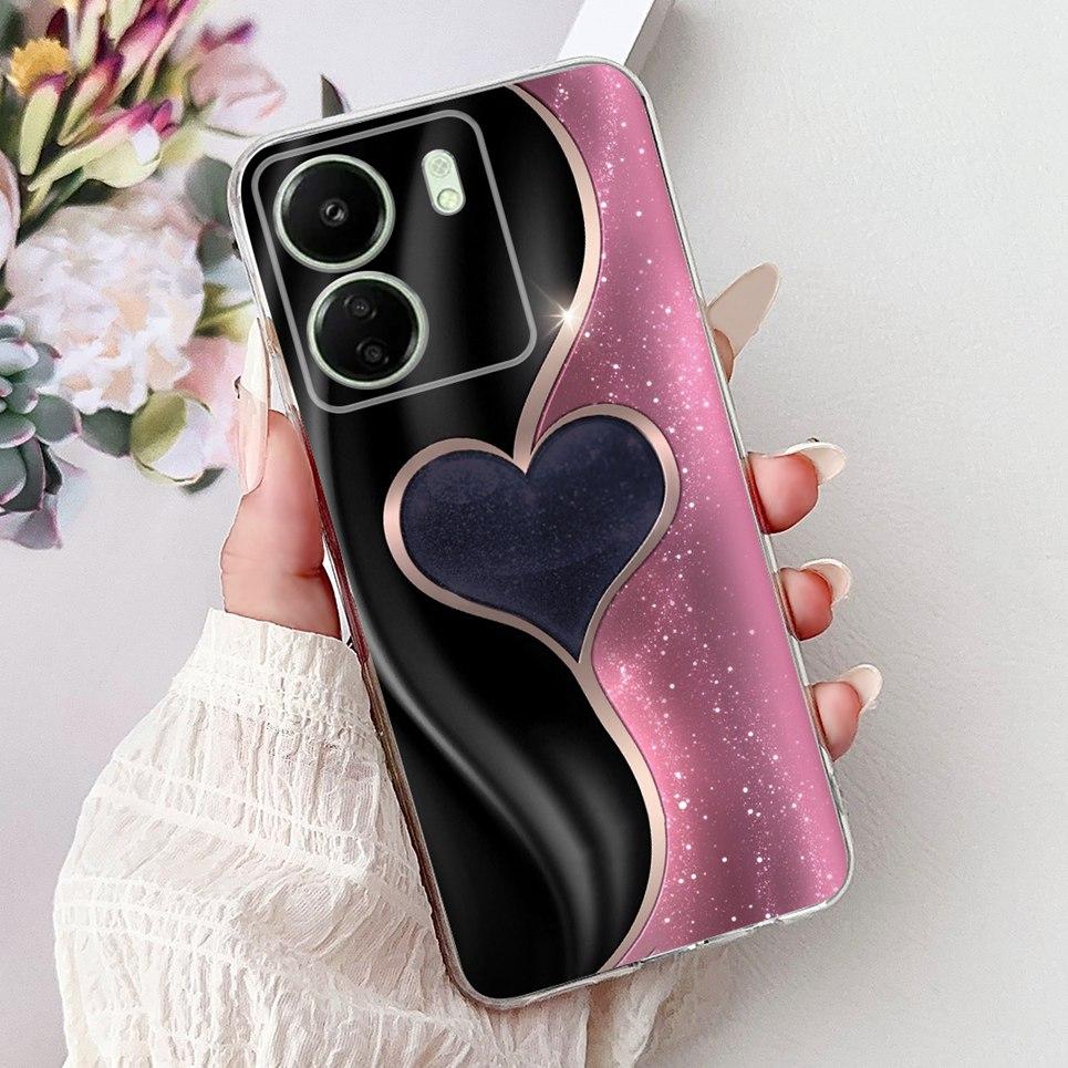 For Xiaomi Redmi 13C 5G 4G  Back Bumper Redmi 13 4G Colorful Butterfly Flower Painting Phone Case Transparent Soft TPU Silicone