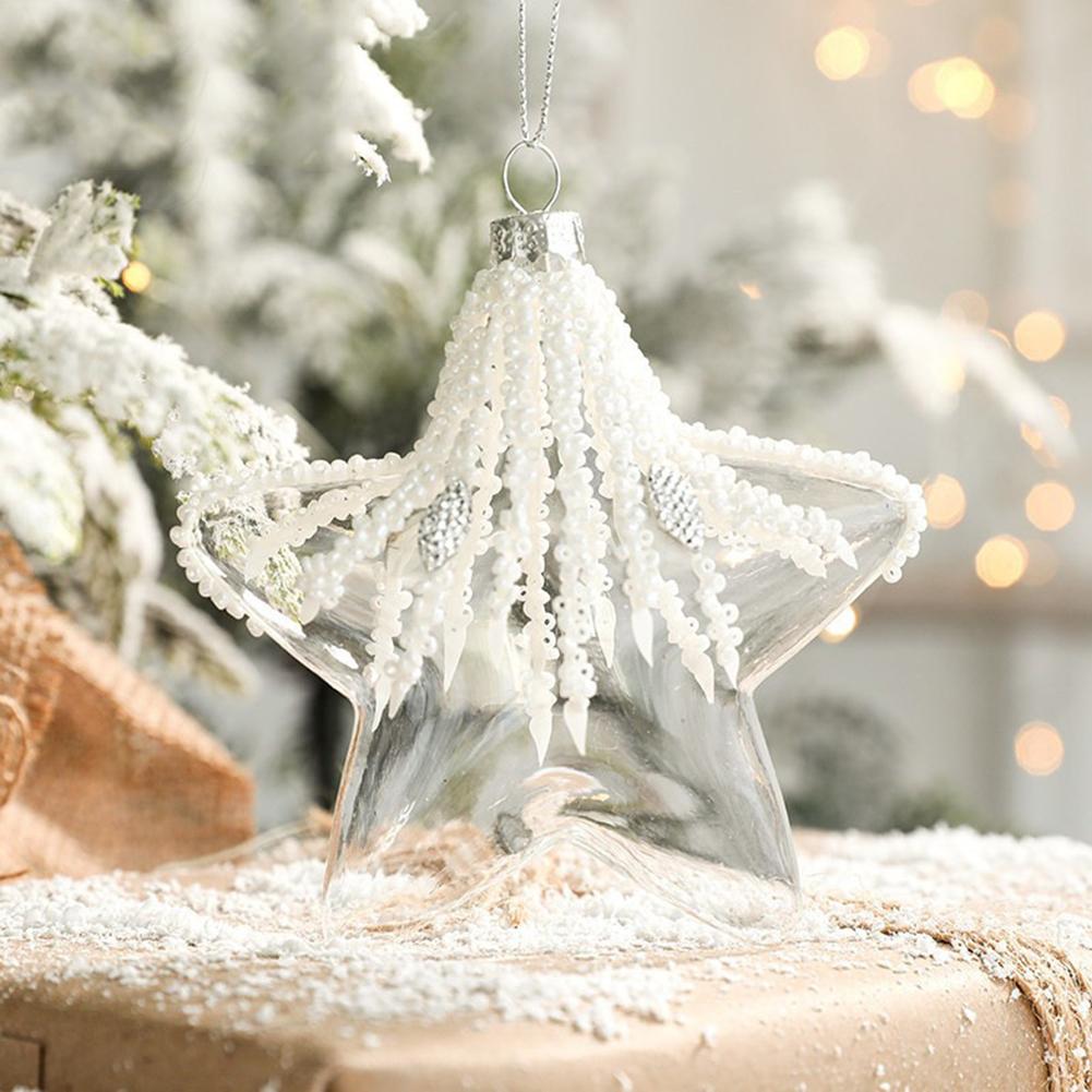 Christmas Ball Ornament White Gold Xmas Tree Hanging Bauble Pendants Christmas Decorations For Home Wedding Party