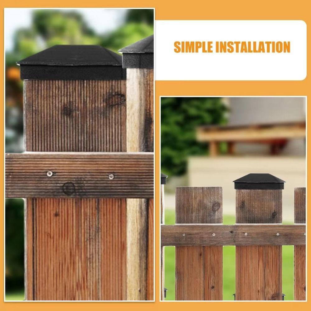 6Pcs Replacement Fence Post Cover Waterproof Fence Column Toppers Posts Top Protector Backyard