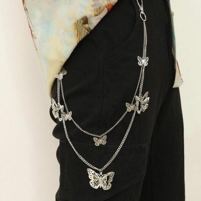Creative Mix and Match Tassel Pants Chain Personality Three-dimensional Hollow Butterfly Hip-hop Belt