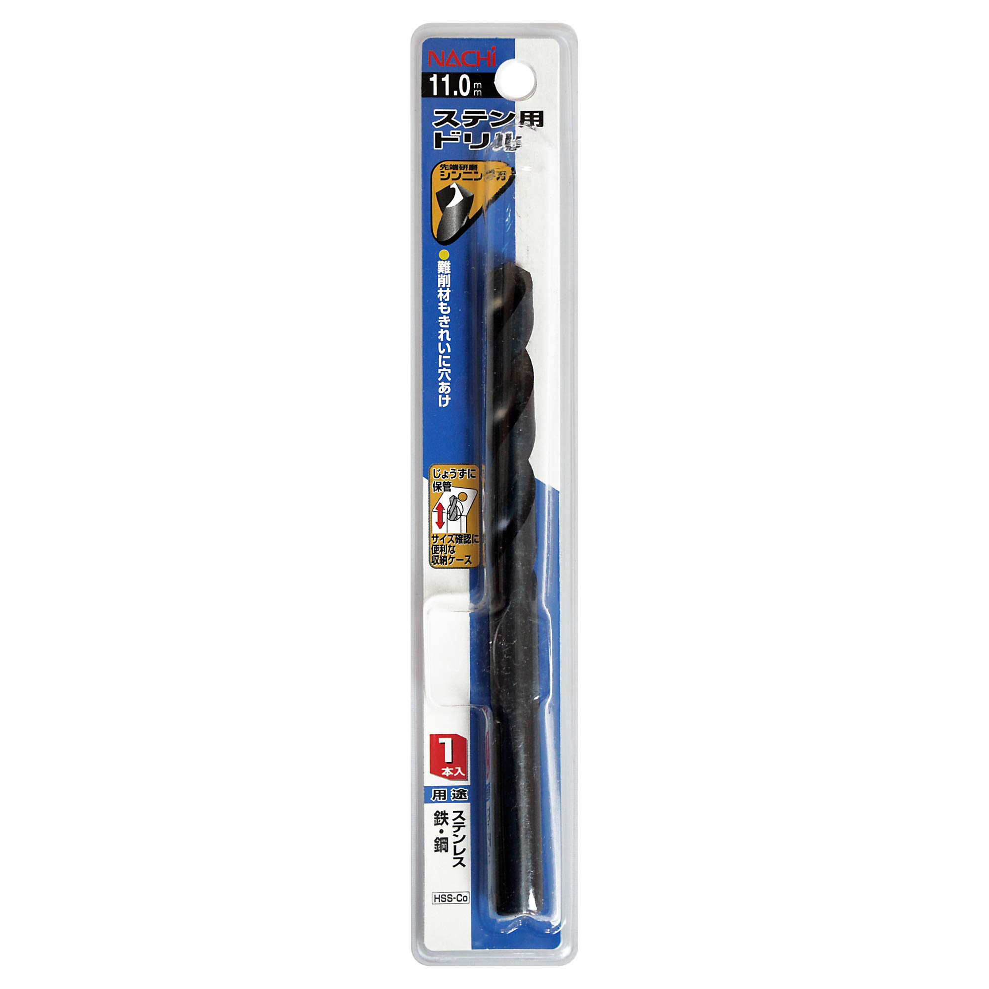 

NACHI Stainless Steel 1 Drill, Piece, 11.0mm (Metal/Metalwork)