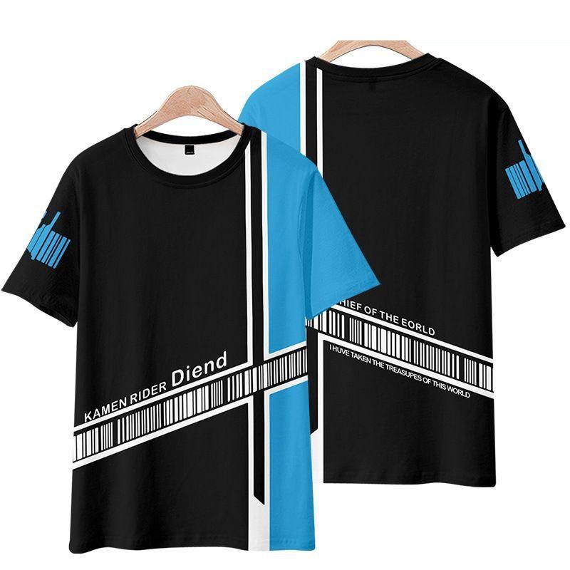 12 Colors Women Men's T-shirts KAMEN RIDER Cartoon Printed O-Neck Oversized Short Sleeves Fashion Mens Clothing Streetwear
