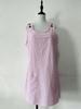 European and American coats new round neck pockets striped straps button casual dress