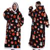 Autumn and winter sports and leisure warm TV blanket senior women's plush comfortable soft bathrobe warm fluffy robe