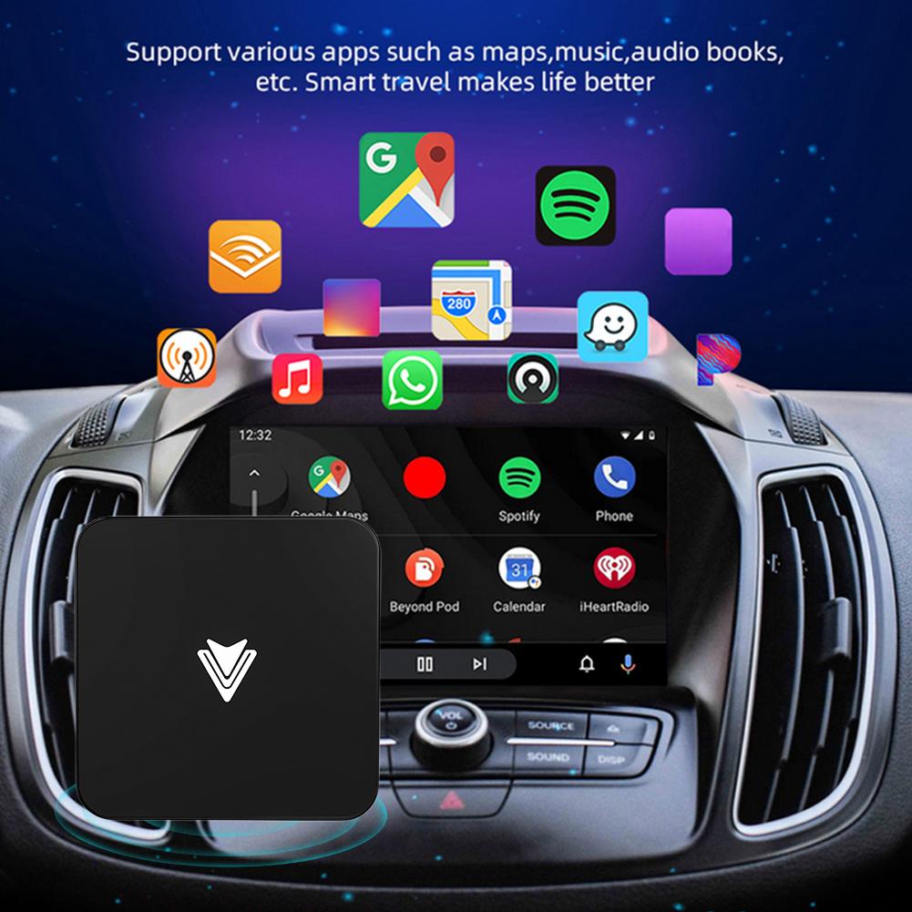 Wireless Android Auto Car AI Box Bluetooth 5.0 Car Connector Device WiFi 5.0G Smart Navigation Box for Android Auto Vehicle