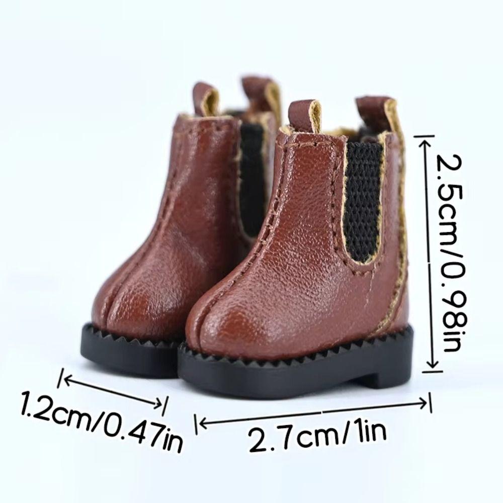 1pair Pretend Play Doll Leather Shoes Boots Casual Shoes Obitsu 11 Doll Shoes  Holala Gcs