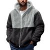 Men'S Winter Zipper Hooded Fleece Sweatshirt With Patch Pocket Casual Jacket