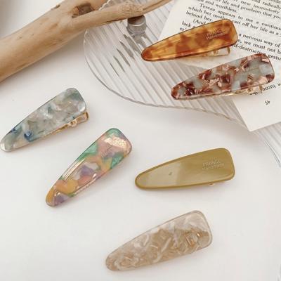 New Hair Clips for Women Elegant Colorful Marbling Acetate Hair Barrettes Girls Hair Accessories Hairclip Bb Hairpin Gift