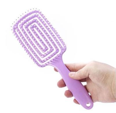 XELYTON Detangling Hair Brush for Pain-Free Brushing On All Wet or Dry Hair Types, Fluffy High Skull Plant Fiber Pork Rib Comb Bristles, Vented Bru