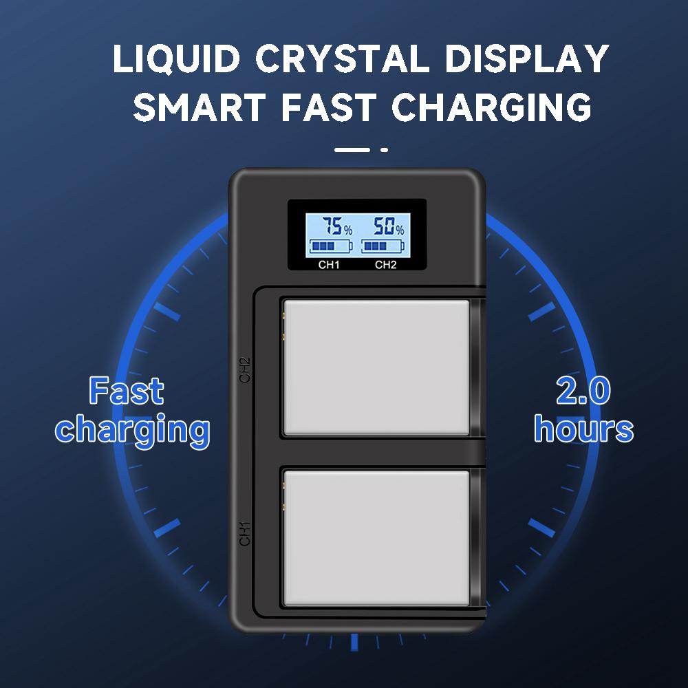 PALO 1400MAh NB-10L NB10L + Pengisi Daya LCD Dengan Port Tipe C & Kabel USB Untuk Canon G1X G15 G16 SX40HS SX50HS SX60HS SX40 SX50