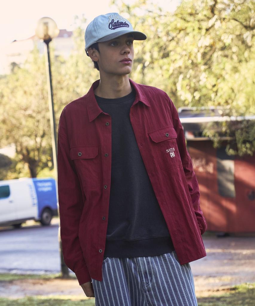 Seteo Denim-Like Washed Sweatshirt Black