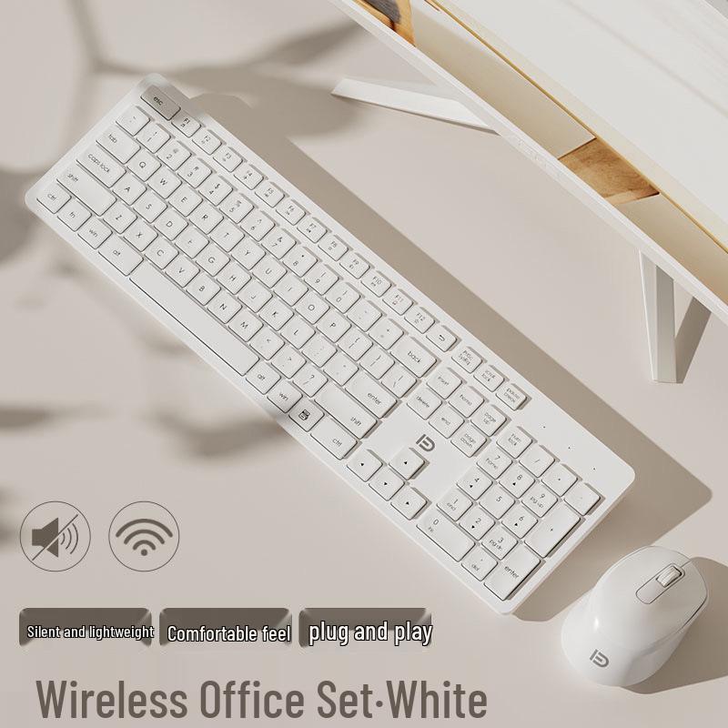 Universal Quiet Wireless Keyboard and Mouse Set for Laptop and Desktop