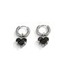 Sweet And Cool Stainless Steel Love Pendant Earrings, Fashionable Titanium Steel Acrylic Diamond Earrings