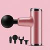 Mini Fascia Gun Deep Tissue Vibration Pain Relief Device 4 Replaceable Massage Heads Usb Body Massager