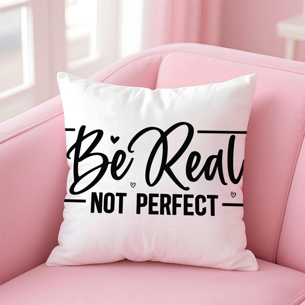 PPersonalized quotes Cushion Cover Pillow Case Soft Friendly Fabric  Concealed Zipper