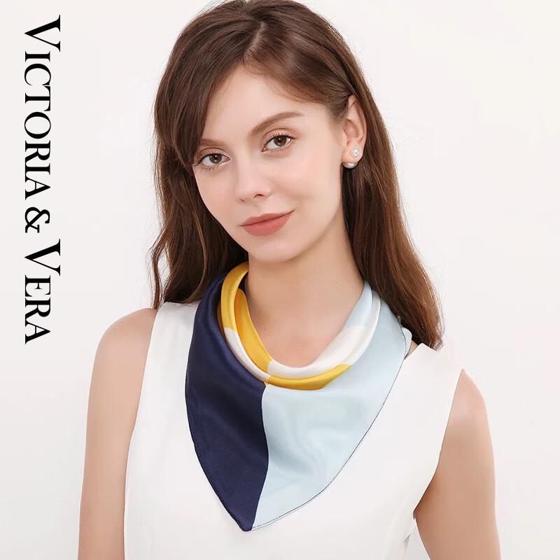 VICTORIA&VERA Elegant Mulberry Silk Printed Scarf V825ZS99