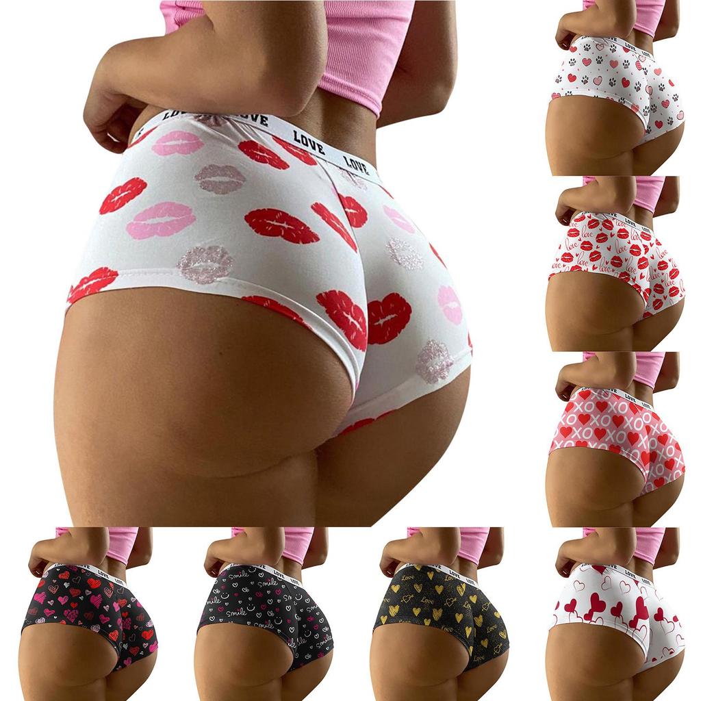 En Stock 2024 Pantalones Cortos Ultra Cortos para Mujer Estampado de Corazón, Se Pueden Usar Afuera, Diseño Tentador