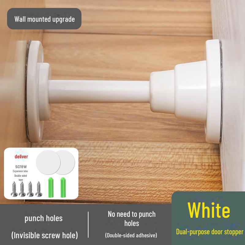 Silicone Anti-Theft Door Stop: Windproof, Anti-Collision, No-Punch Design for Toilets