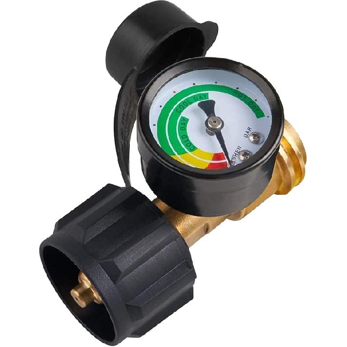 SHINESTAR Upgraded Propane Tank Gauge For 5-20 Lb Propane Tank With QCC1 Connection, Accurate Gas Level Indicator, Perfect For BBQ And RV Camper,