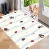 Crystal Velvet Rug with Pingu Design, Soft Non-Slip Floor Mat for Living Room Bedroom Decor