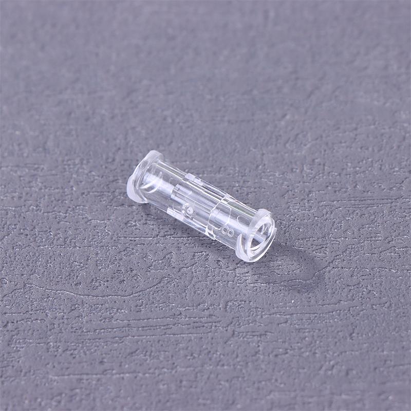 10Pcs Leak Proof Double Helix Medical Sterile Luer Lock Adapter Transparent Plastic Syringe Connector For Veterinary Medical