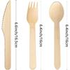 Wooden Cutlery Set Include Fork Spoon Knife100% Natural EcoFriendly BiodegradableandCompostable Alternative to Plastic Cutlery