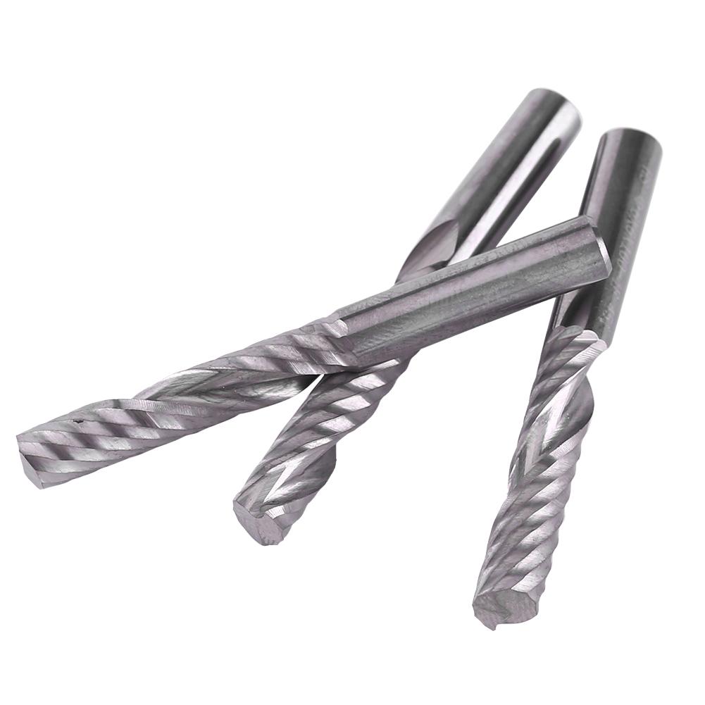 5pcs Tungsten Carbide End Mill Single Flute Spiral CNC Milling Router Bits 6mmx32mm