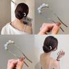 New Metal Vintage U Shape Hairpin Pearls Hair Sticks Long Hair Bun Fixed Hair Clip Wedding Womens Sweet Hair Accessories Hairpin