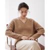 Sinuofude Women's V-Neck Lamb Wool Blend Knit Sweater