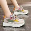 Fashion New Dad Shoe Women Summer Autumn Height Increase Casual Breathable Thick Bottom Color Matching Travel Shoes