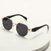 New European and American Fashion Versatile Metal Sunshade Sunglasses Personalized Polygon Internet Celebrity Sunglasses