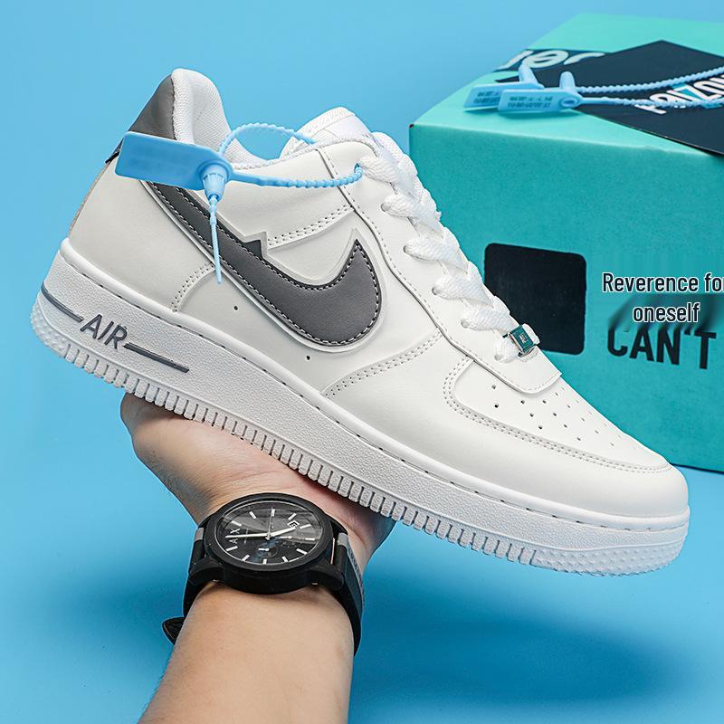 AJ 2024 Herren Air Force One Freizeit-Sneaker - Vielseitig, Dicksohlig, Weiße Schuhe für Paare