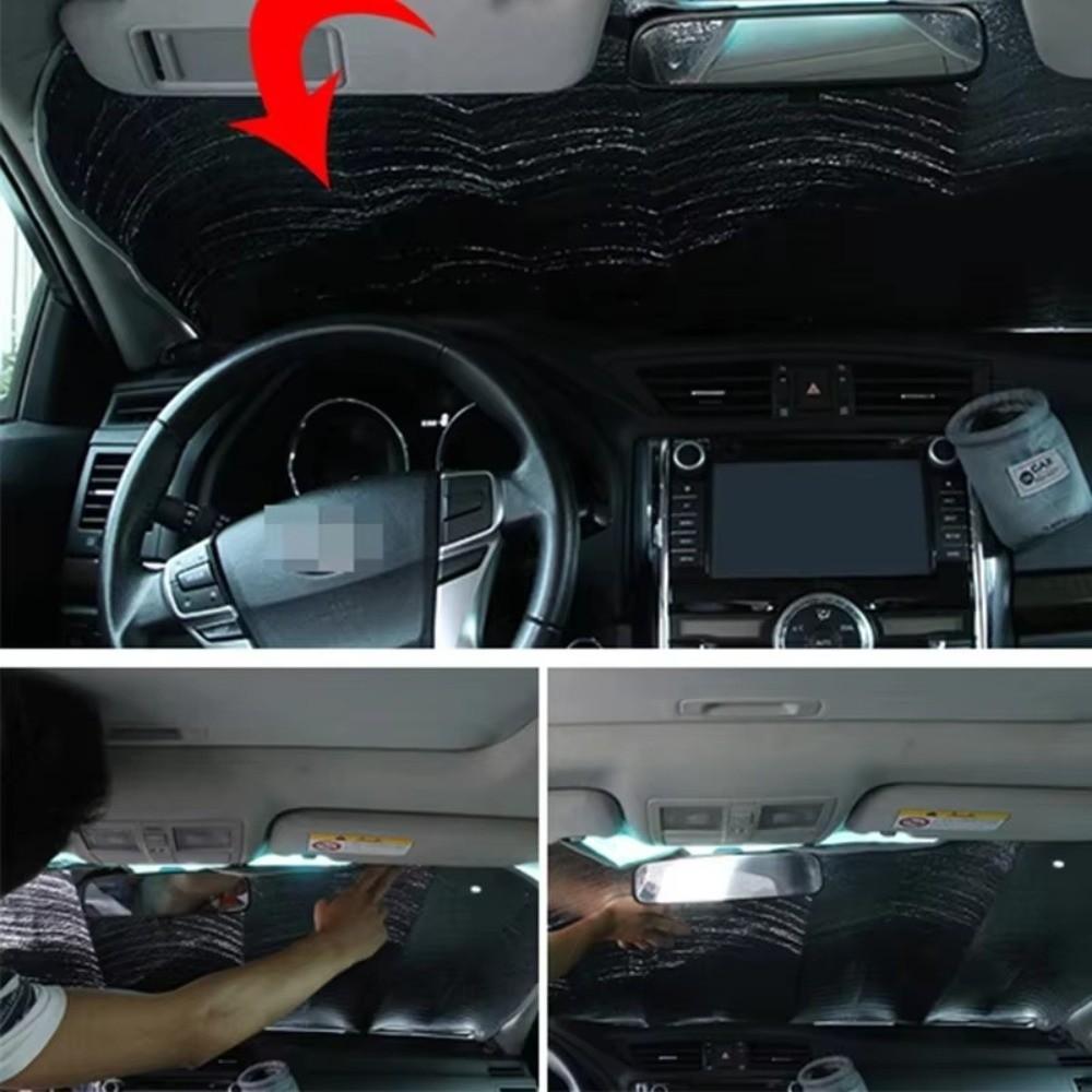 Foldable Car Window Sun Shade Thickened Sun Block Curtain Visor Durable Car Windshield Sunshade