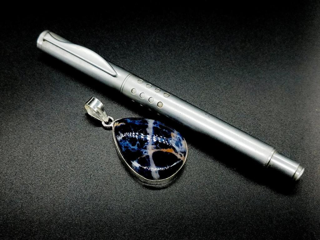 Sodalite Pendant 925 Sterling Silver Pendant Sodalite Gemstone Pendant Necklace