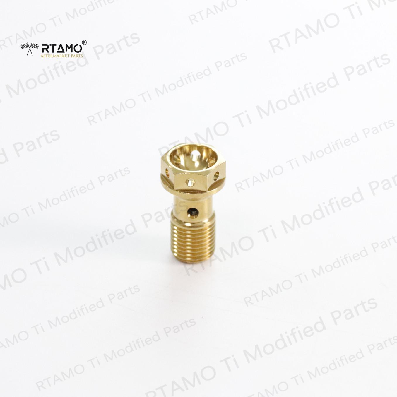 Титановый банджо-болт M10X1.0/1.25 для тормозного суппорта/главного тормозного цилиндра Brembo Galespeed F901 Adelin AK M10X1.0P золотой