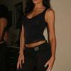 Women's Sleeveless V Neck Tank Top with Lace Trim Slim Fit Soft Fabric Stretchy Casual Summer Shirt