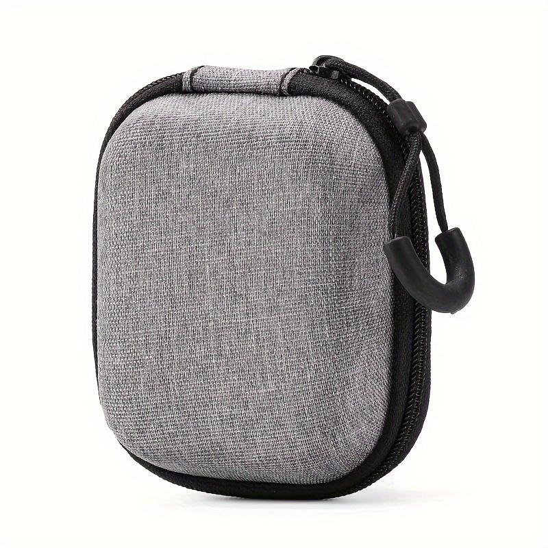 Mini Earphone Storage Bag Hard Shell Data Cable Organizer Box Portable Travel Gadgets Protective Cover Solid Color Large Capacity Case
