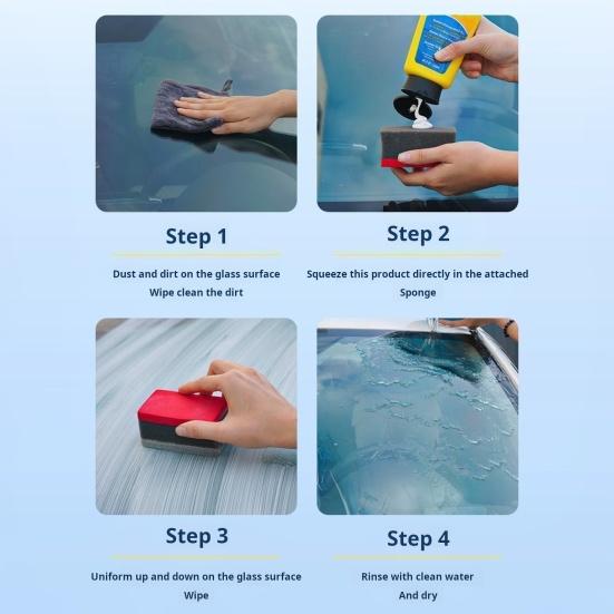 1/2/3Pcs Oil Film Cleaner Automotive Oil Film Cleaning Emulsion Car Windows Stain